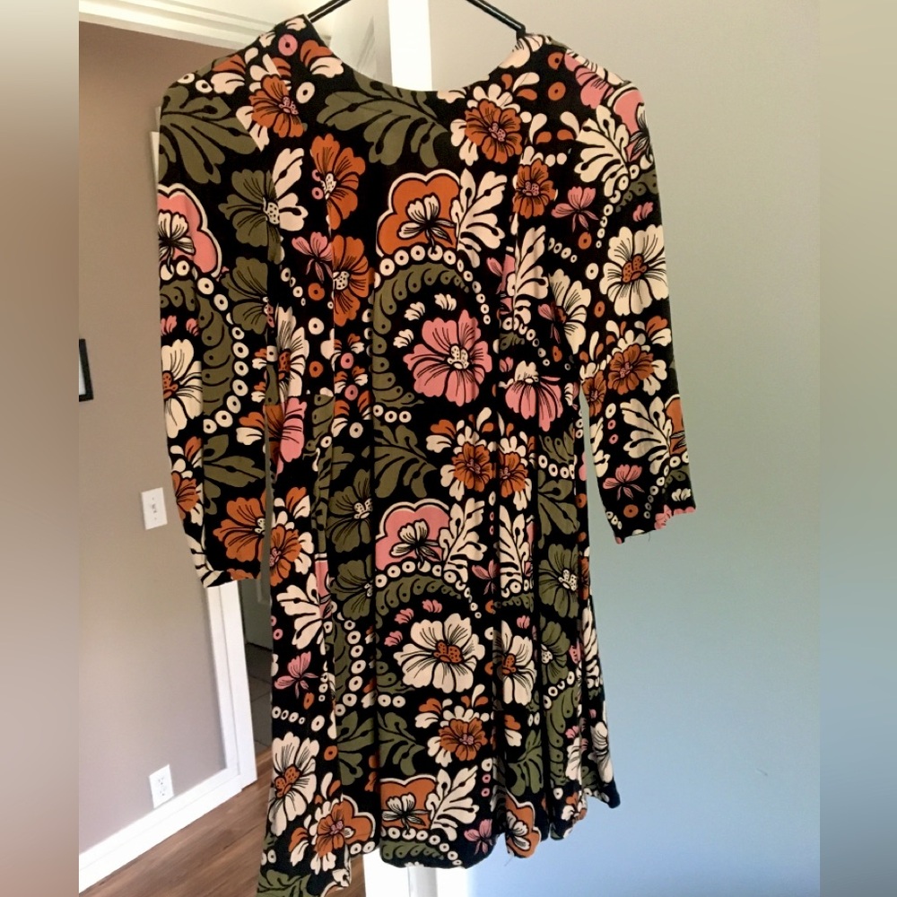 Colourful retro babydoll dress